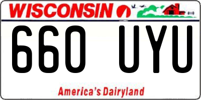 WI license plate 660UYU