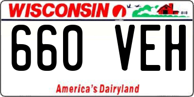 WI license plate 660VEH
