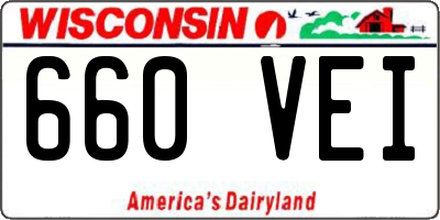 WI license plate 660VEI