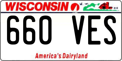 WI license plate 660VES