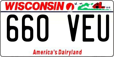 WI license plate 660VEU
