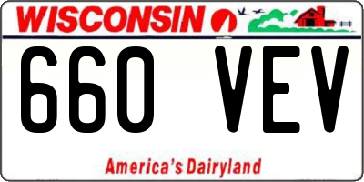 WI license plate 660VEV