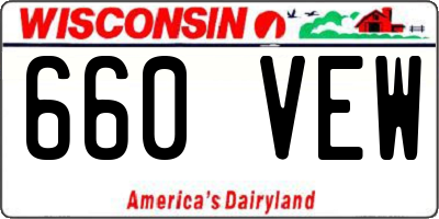 WI license plate 660VEW