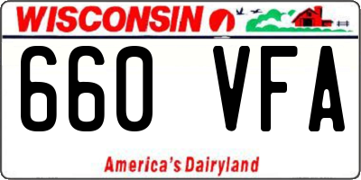 WI license plate 660VFA