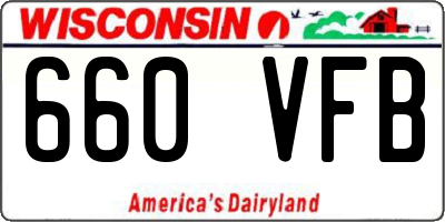 WI license plate 660VFB