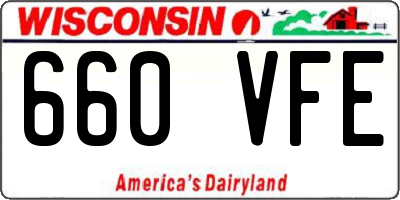 WI license plate 660VFE