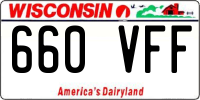 WI license plate 660VFF
