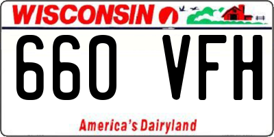 WI license plate 660VFH