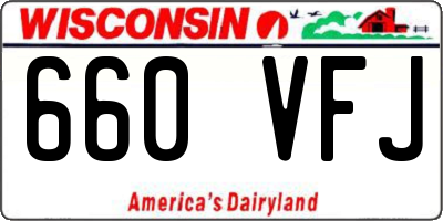 WI license plate 660VFJ