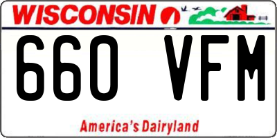 WI license plate 660VFM
