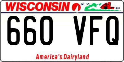 WI license plate 660VFQ