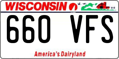WI license plate 660VFS