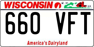 WI license plate 660VFT