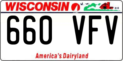 WI license plate 660VFV