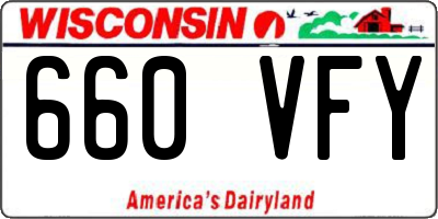 WI license plate 660VFY