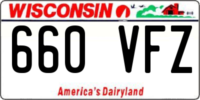 WI license plate 660VFZ
