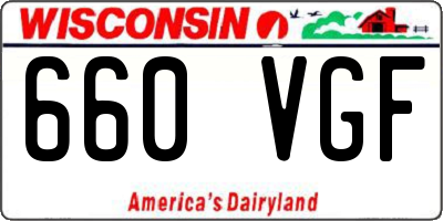 WI license plate 660VGF