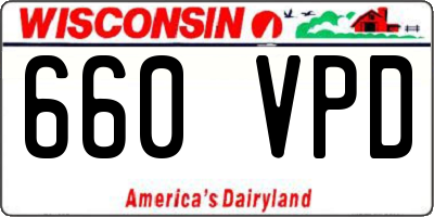 WI license plate 660VPD