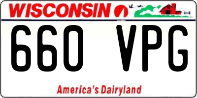 WI license plate 660VPG