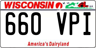 WI license plate 660VPI