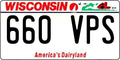 WI license plate 660VPS