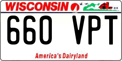 WI license plate 660VPT