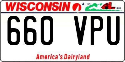 WI license plate 660VPU