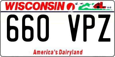 WI license plate 660VPZ