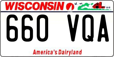 WI license plate 660VQA