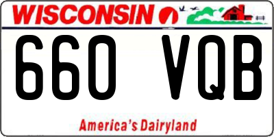 WI license plate 660VQB