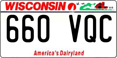 WI license plate 660VQC