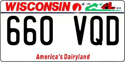 WI license plate 660VQD