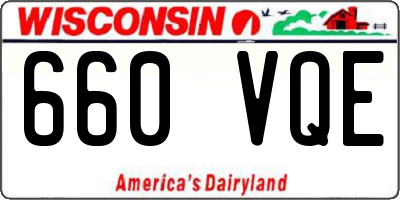 WI license plate 660VQE