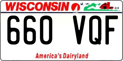 WI license plate 660VQF