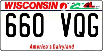 WI license plate 660VQG