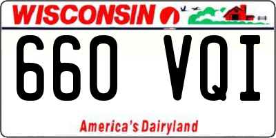 WI license plate 660VQI