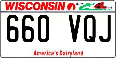 WI license plate 660VQJ