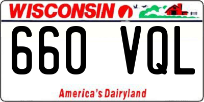 WI license plate 660VQL
