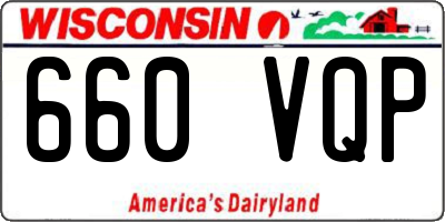 WI license plate 660VQP
