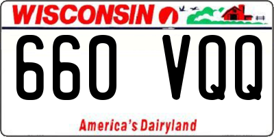 WI license plate 660VQQ