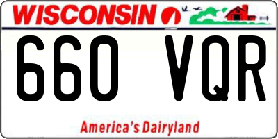 WI license plate 660VQR