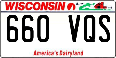 WI license plate 660VQS