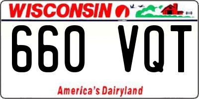 WI license plate 660VQT