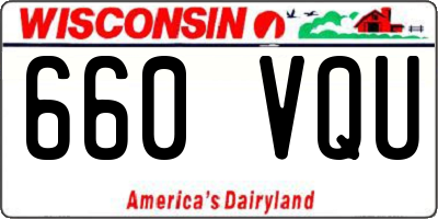 WI license plate 660VQU