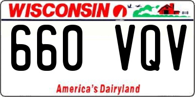 WI license plate 660VQV