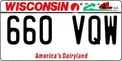 WI license plate 660VQW
