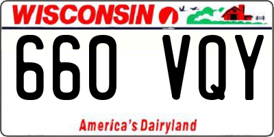 WI license plate 660VQY