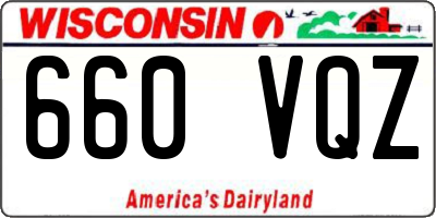 WI license plate 660VQZ