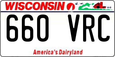 WI license plate 660VRC