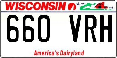 WI license plate 660VRH